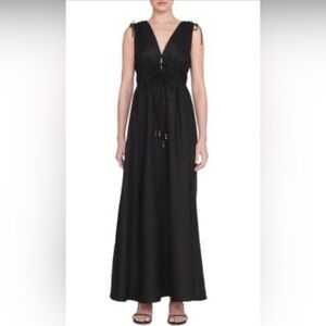 STAUD Black Sleeveless Maxi Dress